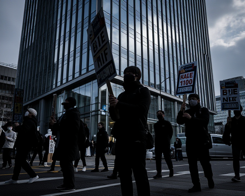 Kakao Protest Atmosphere
