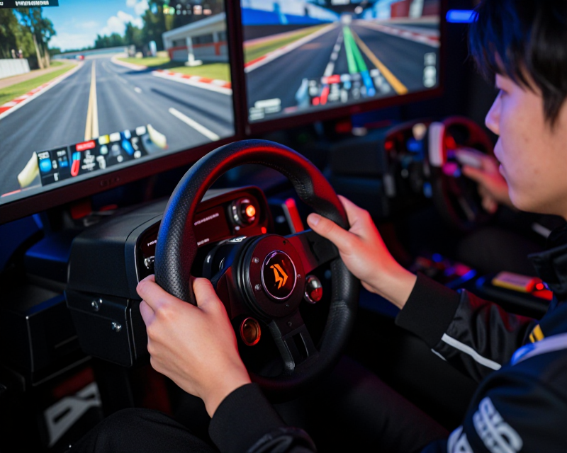 Cinematic Racing Simulator Scene
