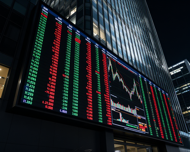 Financial Market Display in Seoul
