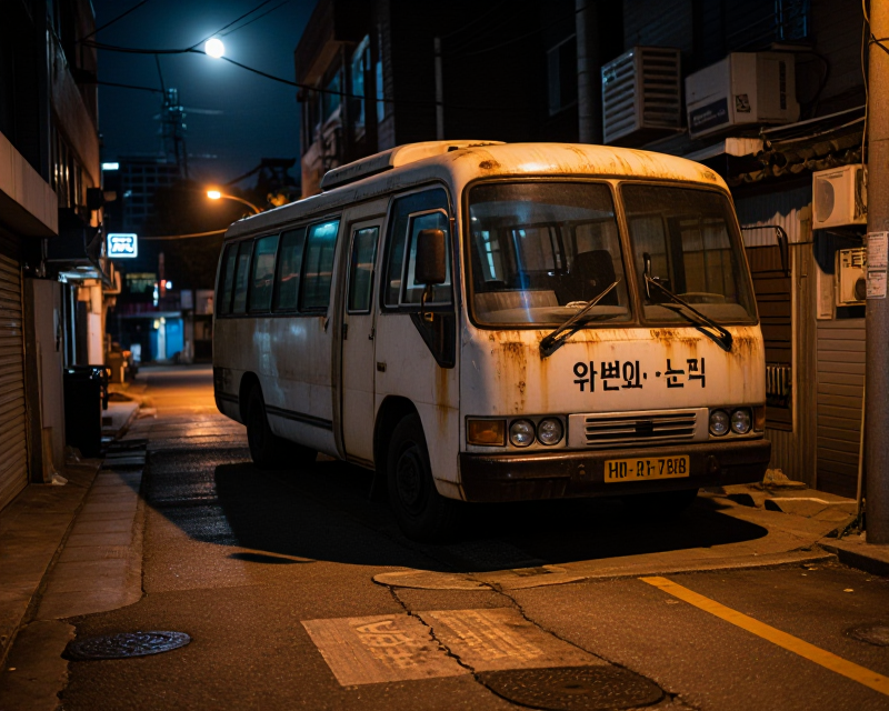 Abandoned Bus in Korean Alley
