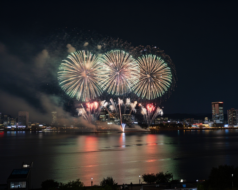 Cinematic Seoul Fireworks Night