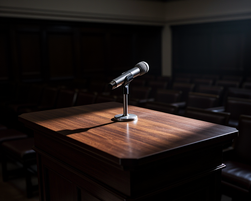 Presidential Podium Tension